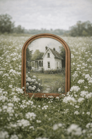 Spring Farmhouse Arch Framed Art 8.25x11" - 420 Home Decor - The Farmhouse