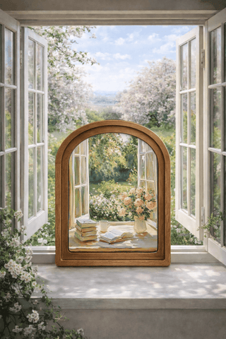 Spring Window Arch Framed Art 6" x 8" - 420 Home Decor - The Farmhouse