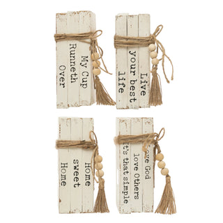 Stacked Stories Faux Book Blocks - 420 Home Decor - The Farmhouse