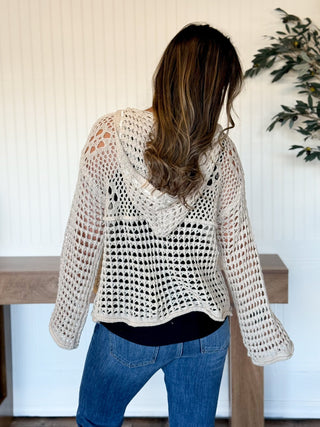 Stars & Stripes Lightweight Hoodie, Beige - 140 Sweatshirts + Sweaters - The Farmhouse