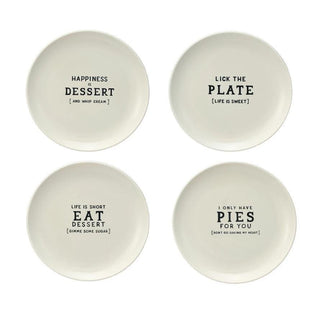 Stoneware Plate w/ Wax Relief Saying, 4 Styles - The Farmhouse