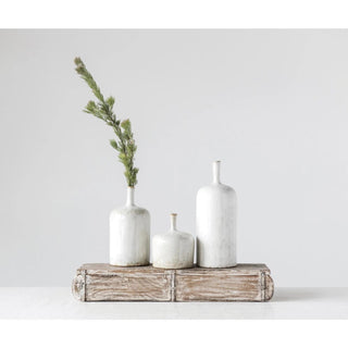 Stoneware Vase with Glaze - Medium - 440 Kitchen + Tabletop - The Farmhouse