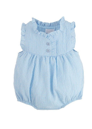 Sugarberry Ruffle Bubble Baby Onesie, Light Blue Floral - 310 Kid's - The Farmhouse