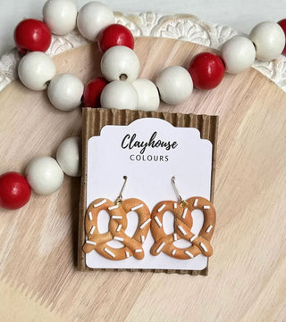 Summer Snack Pretzel Clay Earrings - 290 Jewelry - The Farmhouse