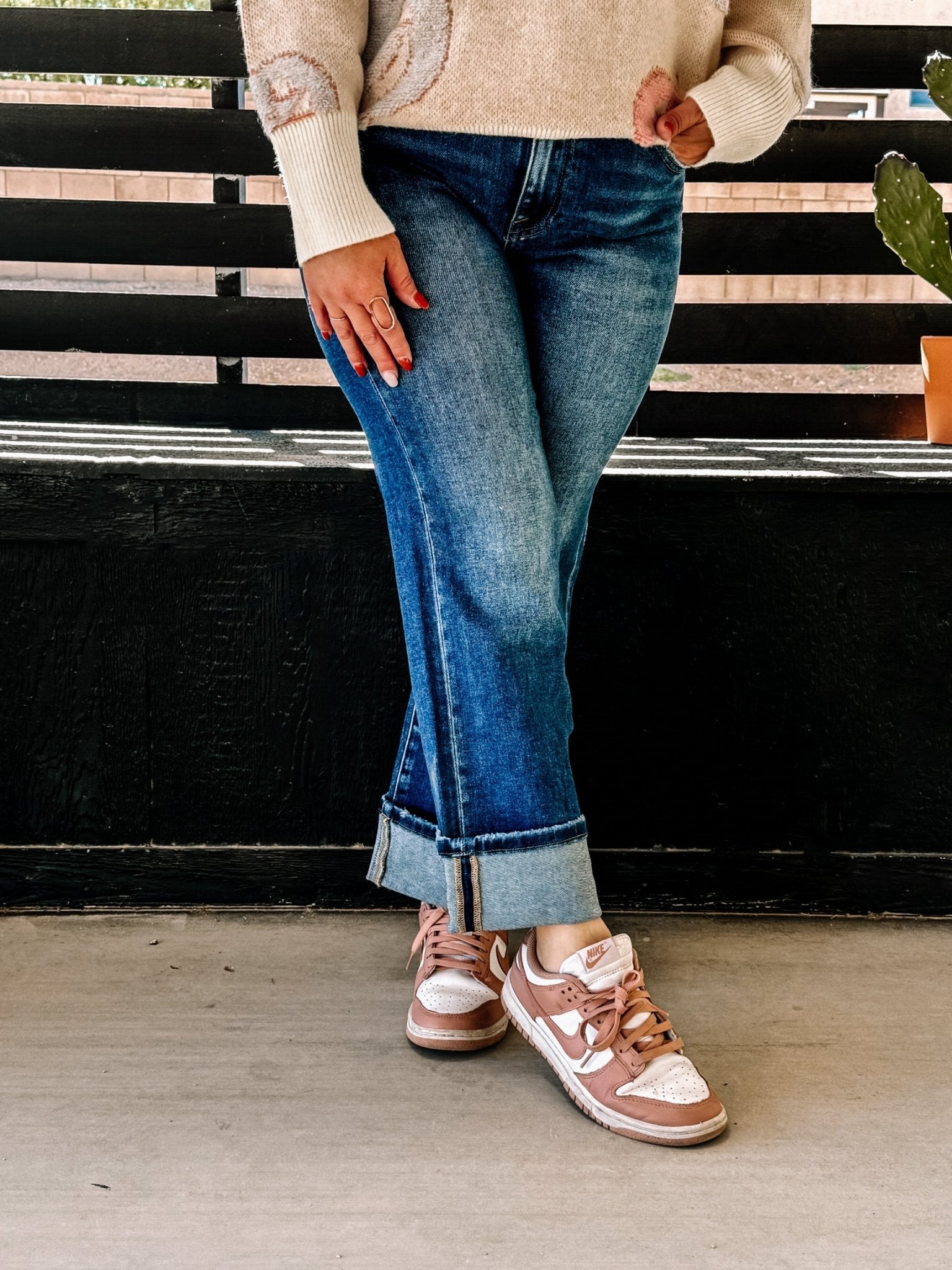 Sundance High Rise Cuffed Ankle Straight Denim Jeans 210 Jeans