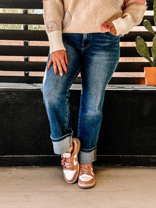 Sundance High Rise Cuffed Ankle Straight Denim Jeans - 210 Jeans - The Farmhouse