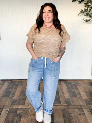 Sunlit Stroll Open - Weave Crochet Sweater - 100 Casual Tops - The Farmhouse