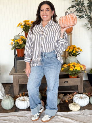 Super High Wide Leg With Cuffed Hem - 210 Jeans - The Farmhouse