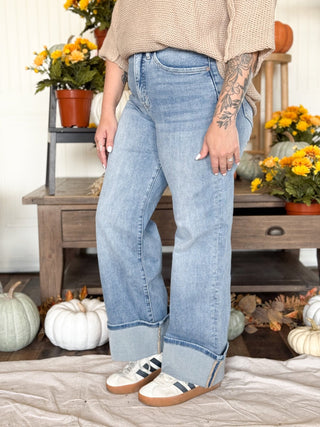 Super High Wide Leg With Cuffed Hem - 210 Jeans - The Farmhouse