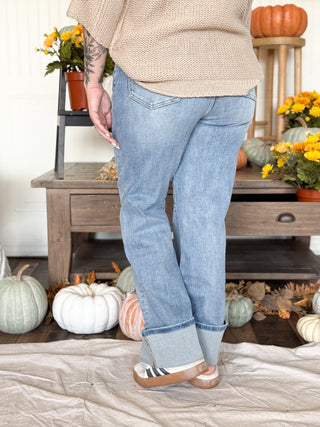 Super High Wide Leg With Cuffed Hem - 210 Jeans - The Farmhouse