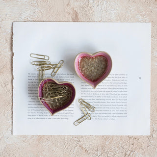 Sweetheart Crackle Glaze Trinket Dish - 420 Home Decor - The Farmhouse