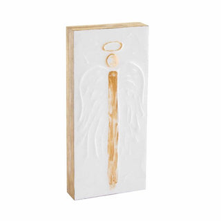 Tall Gold Angel Decorative Block - The Farmhouse