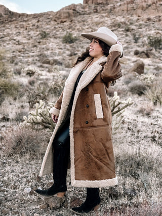 Teddy Trailblazer Western Boho Longline Coat - The Farmhouse