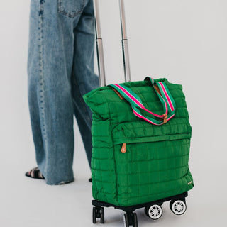 Tenley Quilted Tote Roller Bag in Emerald
