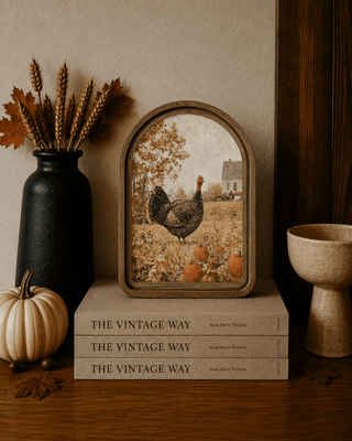 Thanksgiving Turkey Arch Framed Art 6x8" - 420 Home Decor - The Farmhouse