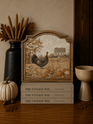 Thanksgiving Turkey Provincial Framed Art 9x10" - 420 Home Decor - The Farmhouse