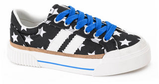 THATS HER - BLACK WITH OVERSIZED STARS SNEAKERS - 300 Footwear - The Farmhouse