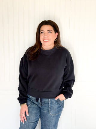 The AeroSoft Lounge Crew, Black - 250 Activewear + Lounge - The Farmhouse