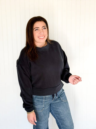 The AeroSoft Lounge Crew, Black - 250 Activewear + Lounge - The Farmhouse