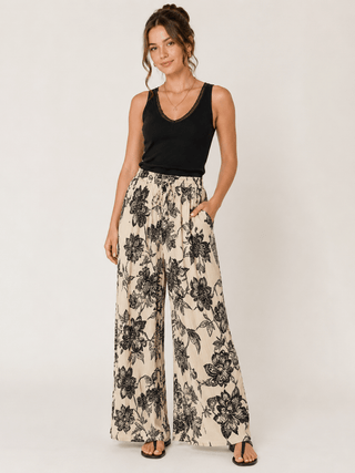 The Amalfi Garden Wide Leg Pants - 240 Pants - The Farmhouse