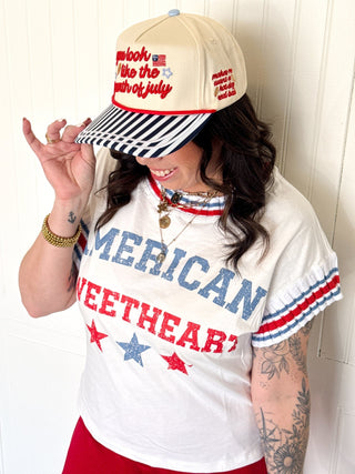 The Americana Sweetheart Star Top - 120 Graphic Tees - The Farmhouse