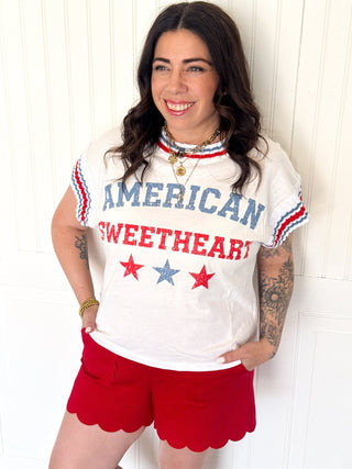 The Americana Sweetheart Star Top - 120 Graphic Tees - The Farmhouse