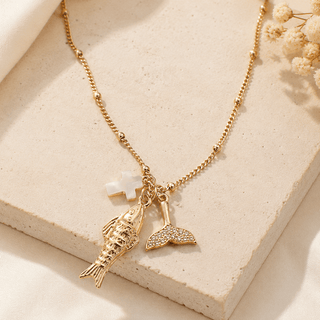 The Anchored in Faith Charm Necklace - 260 Fashion Accessories - The Farmhouse