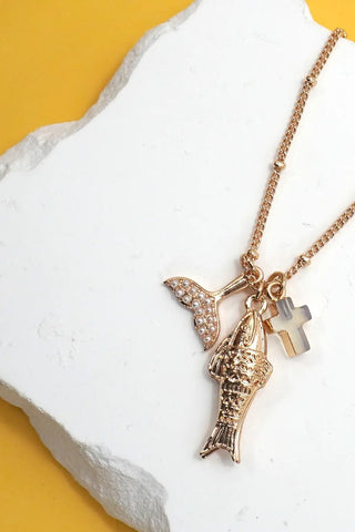 The Anchored in Faith Charm Necklace - 260 Fashion Accessories - The Farmhouse
