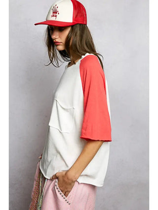 The Apple Trim Contrast Tee - 100 Casual Tops - The Farmhouse