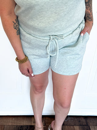 The Avery Scuba Shorts, Aqua - 220 Shorts + Skirts - The Farmhouse