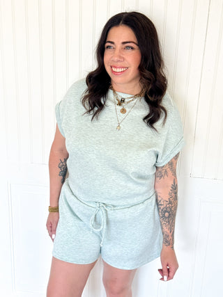 The Avery Scuba Top, Aqua - 110 Blouses - The Farmhouse