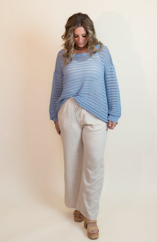 The Barefoot Morning Sweater, Dusk Blue - 130 Basics - The Farmhouse