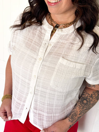 The Basecamp Classic Shirt, White - 100 Casual Tops - The Farmhouse