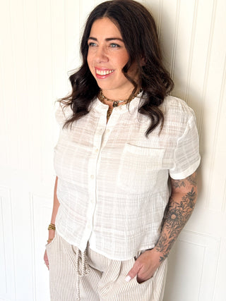 The Basecamp Classic Shirt, White - 100 Casual Tops - The Farmhouse