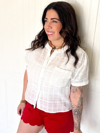 The Basecamp Classic Shirt, White - 100 Casual Tops - The Farmhouse