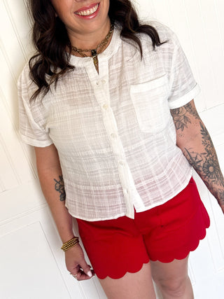 The Basecamp Classic Shirt, White - 100 Casual Tops - The Farmhouse