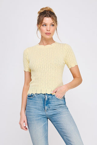 The Beach Glow Knit Top - 110 Blouses - The Farmhouse
