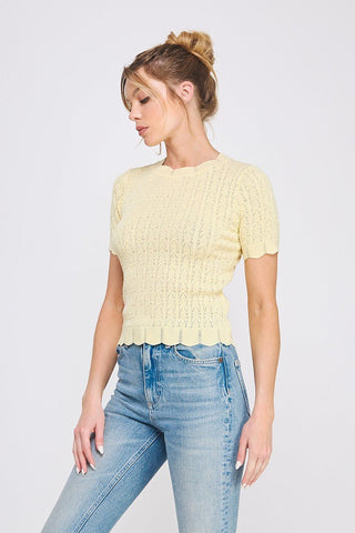 The Beach Glow Knit Top - 110 Blouses - The Farmhouse