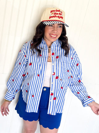 The Berryline Button Blouse - 110 Blouses - The Farmhouse