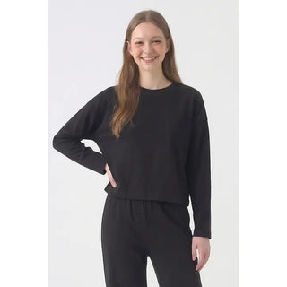 THE BLANK LAB Women's Weathered Cotton Long Sleeve - 100 Casual Tops - The Farmhouse