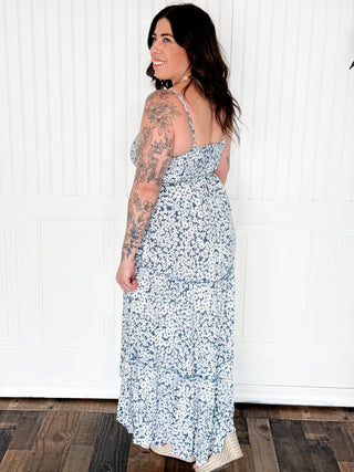The Blue Bloom Smocked Hi - Lo Maxi - 170 Dresses - The Farmhouse