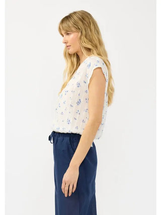 The Blue Garden Lace Detail Top - 100 Casual Tops - The Farmhouse