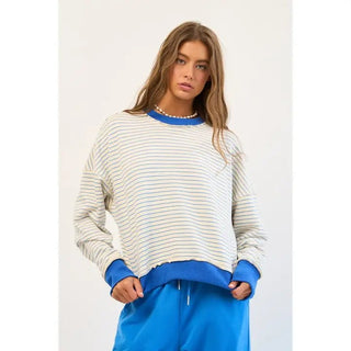 The Blue Harbor Crossback Sweatshirt - 140 Sweatshirts + Sweaters - The Farmhouse