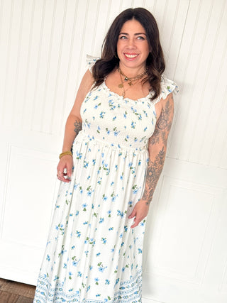 The Bluebell Ruffle Smocked Midi - 170 Dresses - The Farmhouse