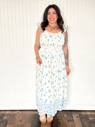 The Bluebell Ruffle Smocked Midi - 170 Dresses - The Farmhouse