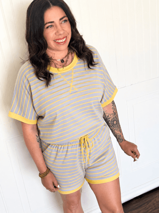 The Bluebird & Sunshine Stripe Set - 250 Activewear + Lounge - The Farmhouse