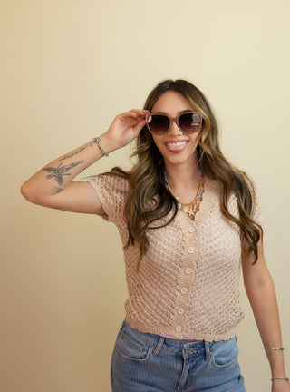 The Blushing Breeze Crochet Cardigan - 150 Kimonos + Cardigans - The Farmhouse