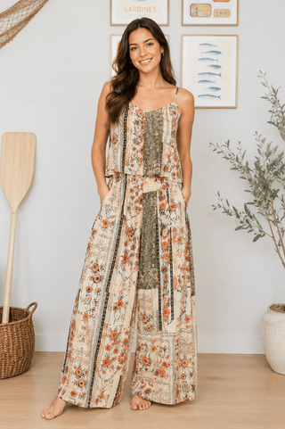 The Botanical Breeze Peplum Tank - 110 Blouses - The Farmhouse