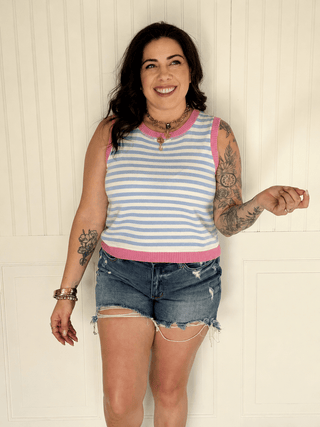 The Bubblegum Bay Knit Tank - 100 Casual Tops - The Farmhouse