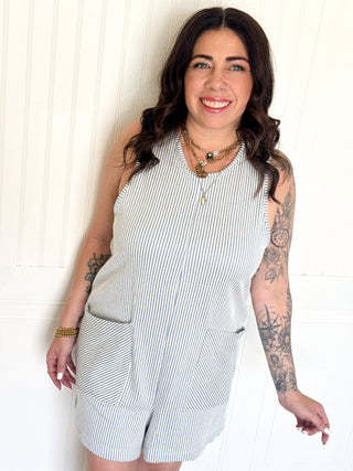 The Cali Romper, Blue - 180 One Piece Outfits - The Farmhouse